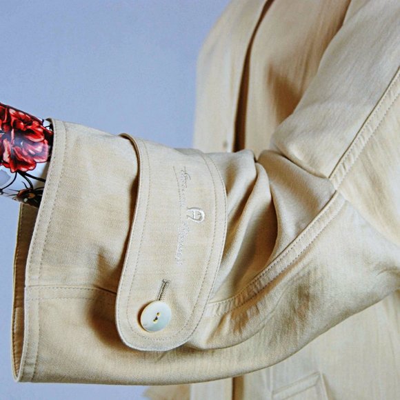 HP Vintage Etienne Aigner Designer Silk Overcoat - Picture 4 of 7